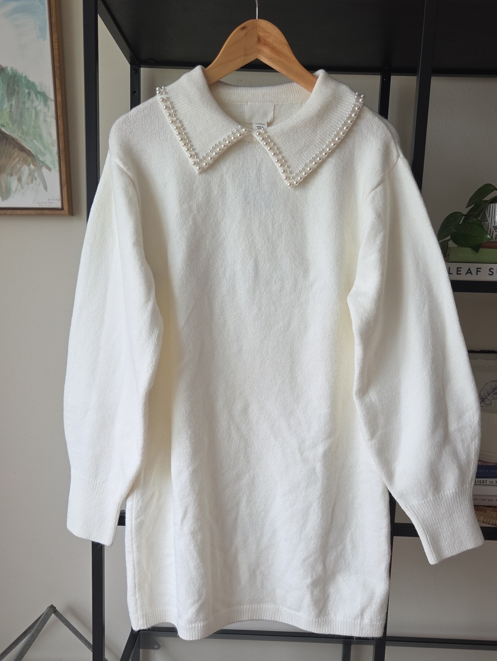 H&M Cream Knit Dress Sweater